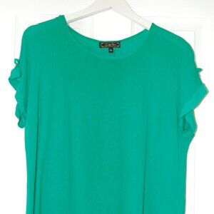 Green lightweight crepe blouse
